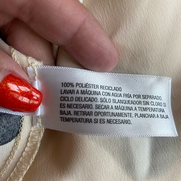 a new day Cream and black Polka Dots High Low Dress NWT - Picture 10 of 11